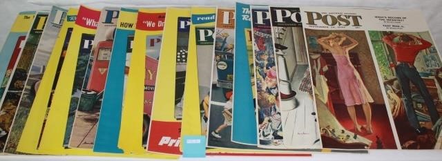 Appraisal: LOT OF SATURDAY EVENING POST POSTERS FROM THELATE S TO