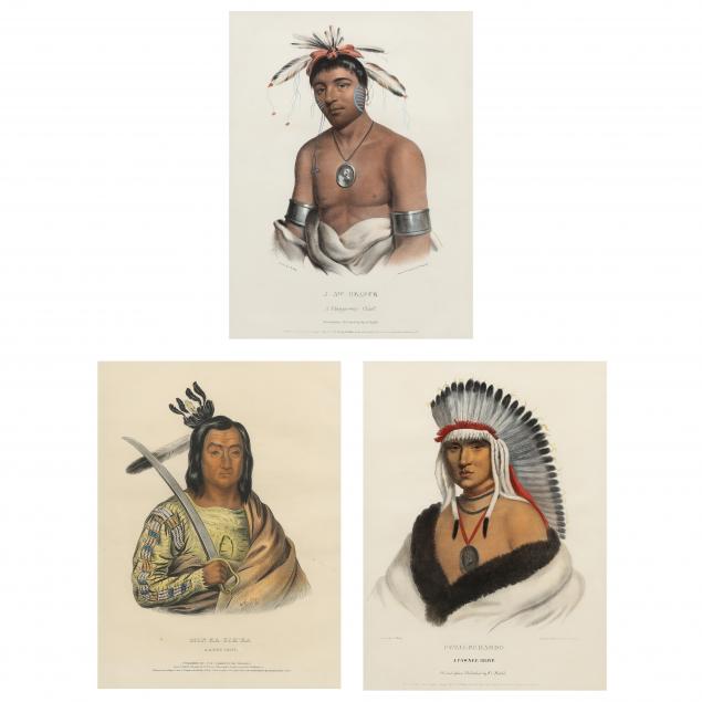 Appraisal: MCKENNEY AND HALL TH CENTURY J-AW-BEANCE A CHIPPEWAY CHIEF MON-KA-USH-KA