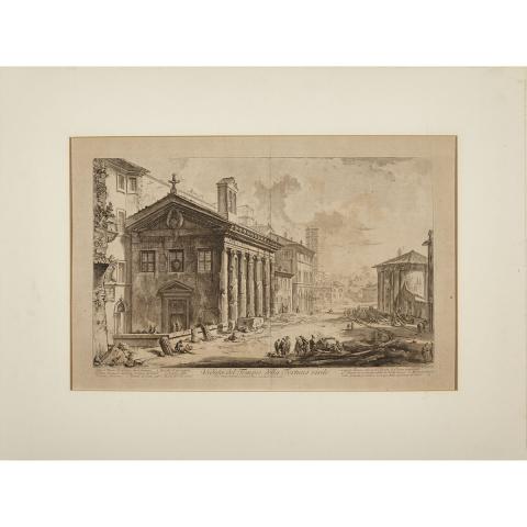 Appraisal: Giovanni Battista Piranesi - VEDUTA DEL TEMPIO DELLA FORTUNA VIRILE