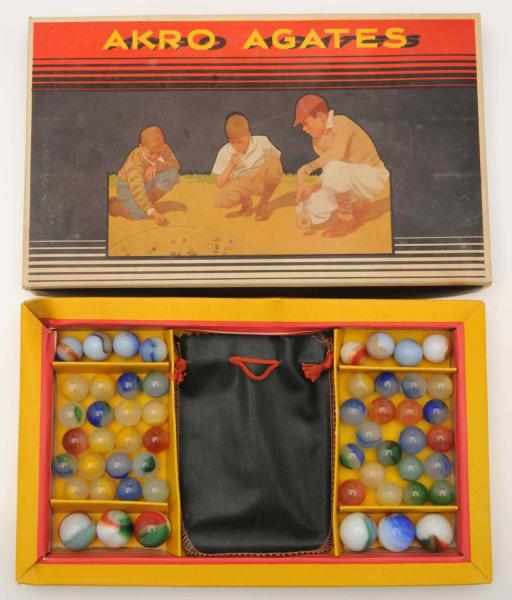 Appraisal: Akro Agate No Marble Box Set Box set contains marbles