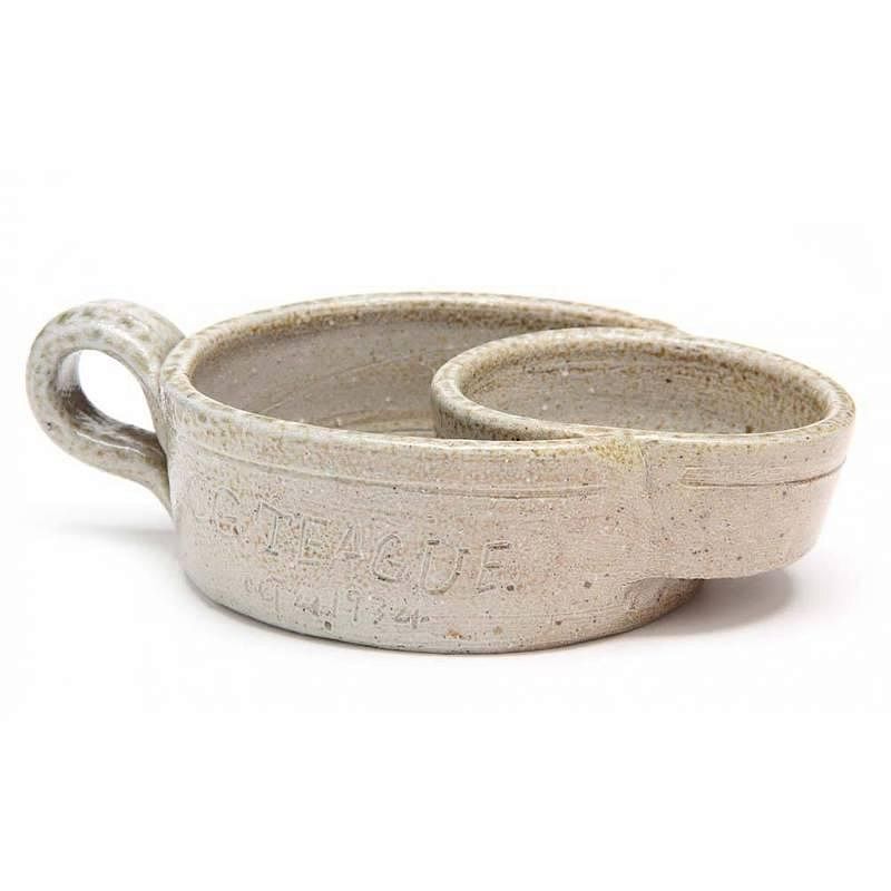 Appraisal: Stoneware Shaving Cup Charlie Teague Moore Co NC - salt