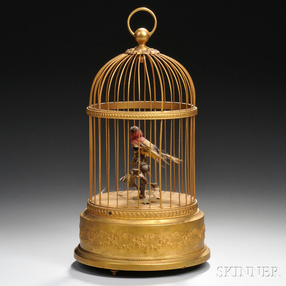 Appraisal: Singing Bird Automaton France early th century the brass case