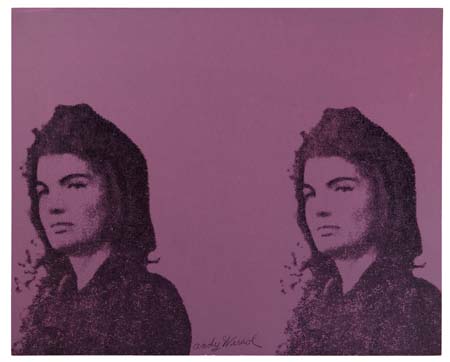 Appraisal: ANDY WARHOL Jackie II Color screenprint x mm x inches