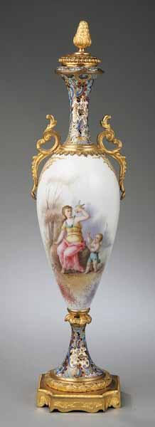 Appraisal: A S vres Porcelain Urn late th early th c