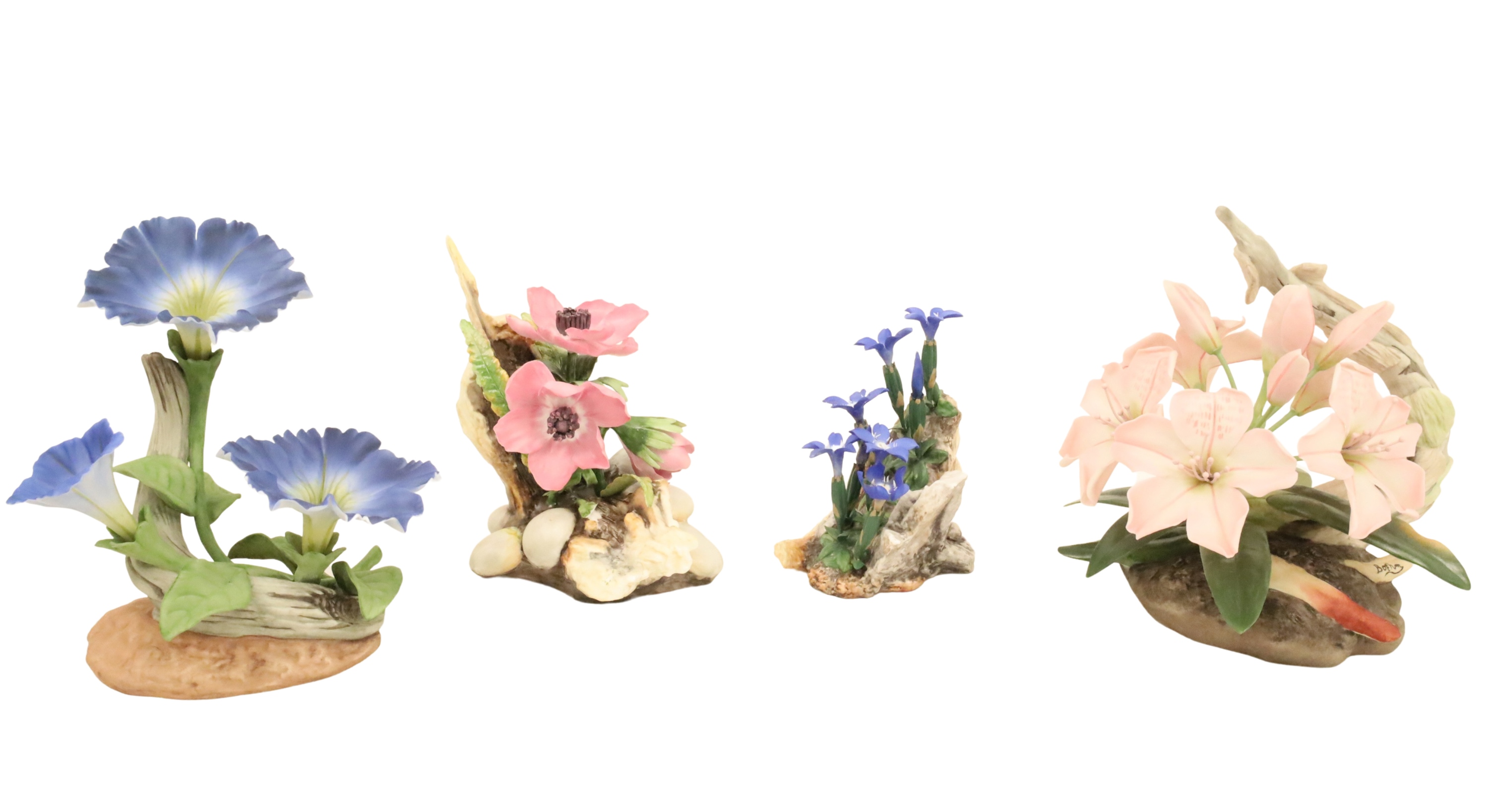 Appraisal: GROUP OF BOEHM PORCELAIN MODELS Group of porcelain flower models