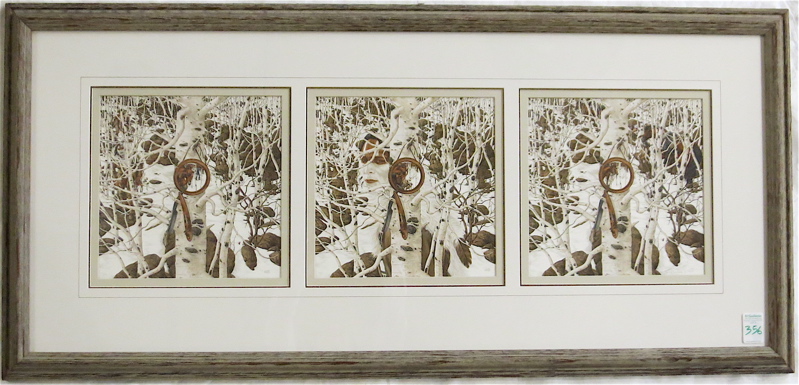 Appraisal: BEV DOOLITTLE THREE OFFSET LITHOGRAPHS California born A triptych titled