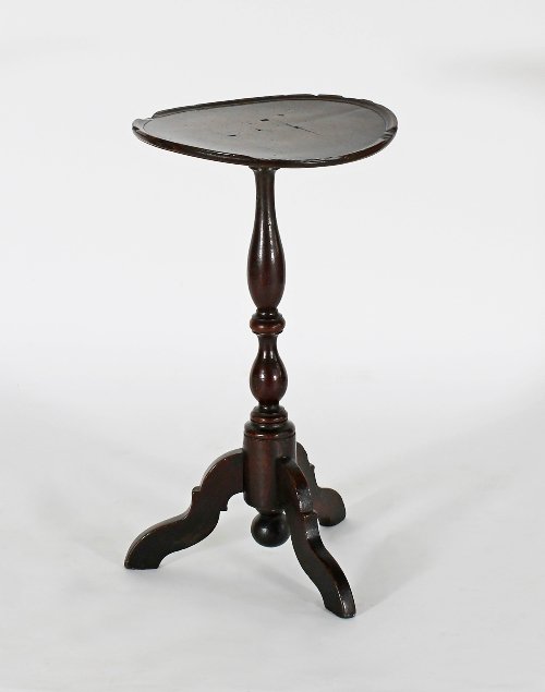 Appraisal: A th Century oak tripod table with dish top and