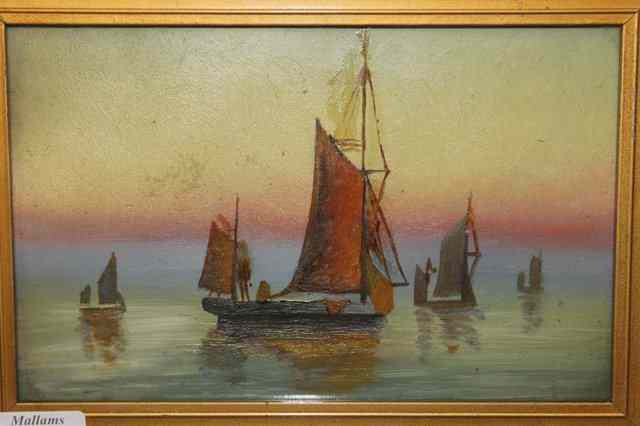 Appraisal: A pair of marine oil studies of fishing vessels each