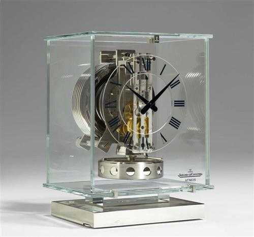 Appraisal: JAEGER-LECOULTRE ATMOS CLOCK circa Glass and chromed metal Movement numbered