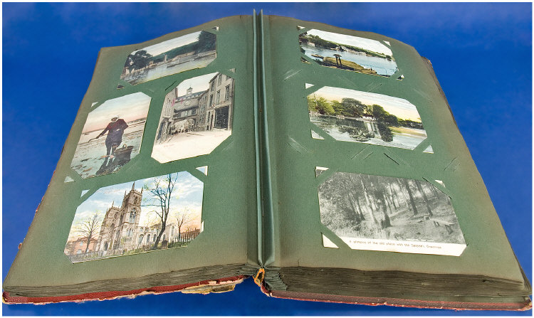 Appraisal: Post Card Album Containing Approx Mostly Topographical Postcards