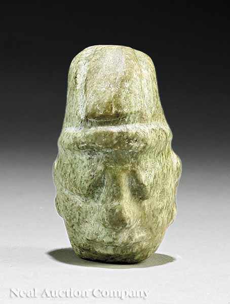 Appraisal: A Maya Carved Stone Head c - the crested head