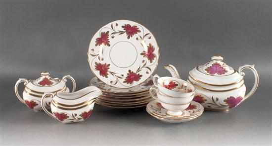 Appraisal: Assembled Staffordshire -piece partial tea service in the ''Culross'' pattern