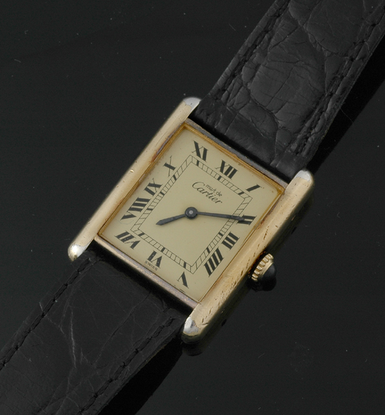 Appraisal: A Gents must de Cartier wristwatch circa Having a fully