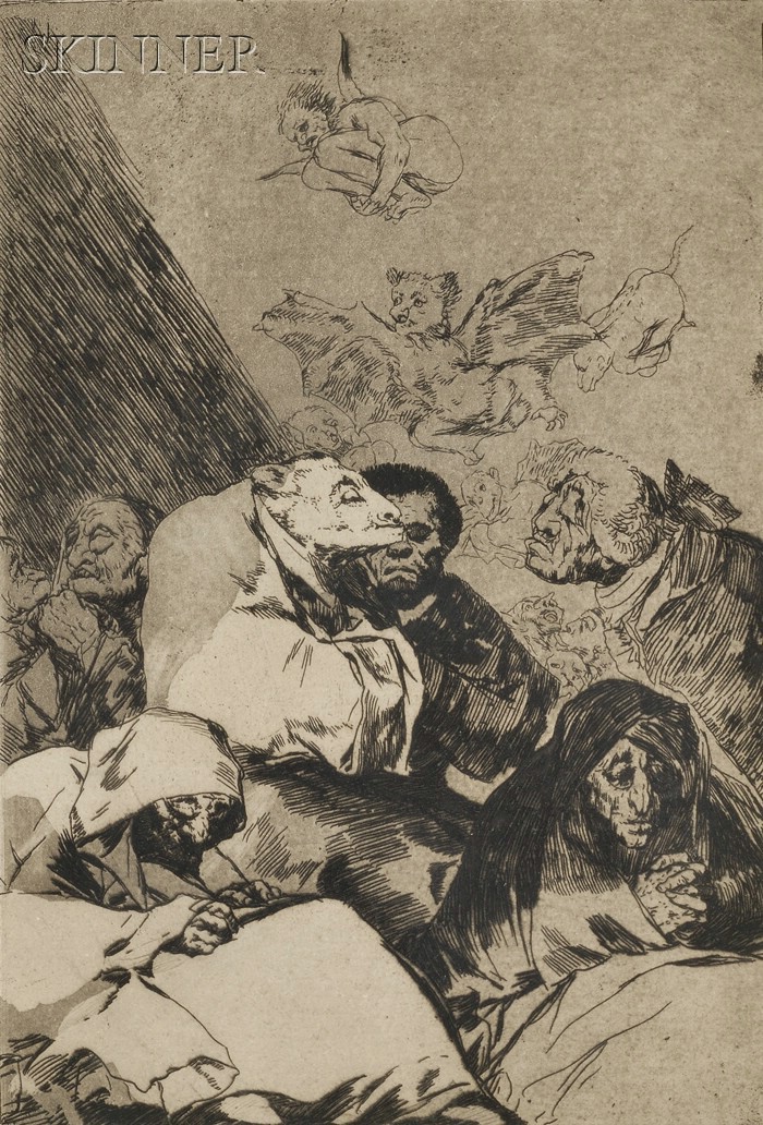 Appraisal: Francisco de Goya Spanish - Correccion plate from LOS CAPRICHOS