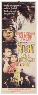 Appraisal: Night Has a Thousand Eyes Paramount Insert x Film noir