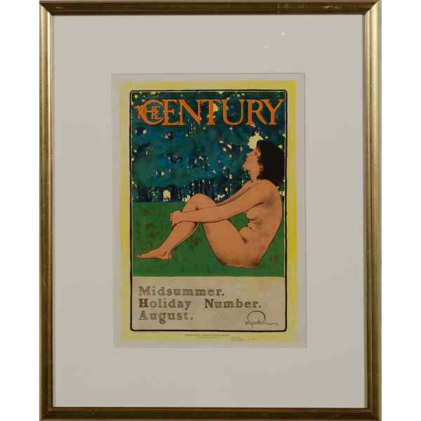 Appraisal: Maxfield Parrish American - The Century Poster Colored lithograph on