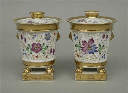 Appraisal: Pair of Porcelain Bud Vases