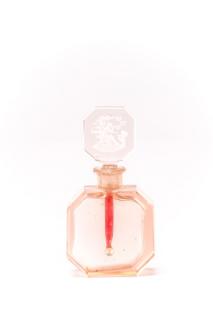 Appraisal: Pink Glass Perfume Hoffman Butterfly Mark Heinrich Hoffman Czechoslovakia -