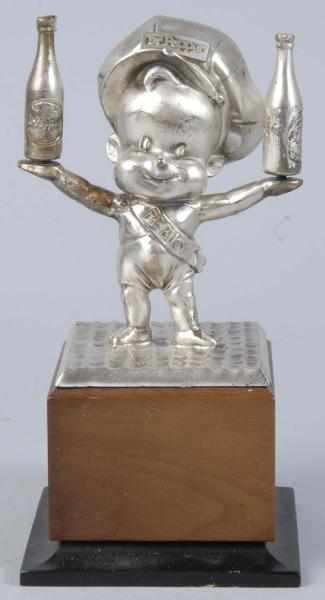 Appraisal: Dr Pepper Perky Silver Statuette Description Only light marks some