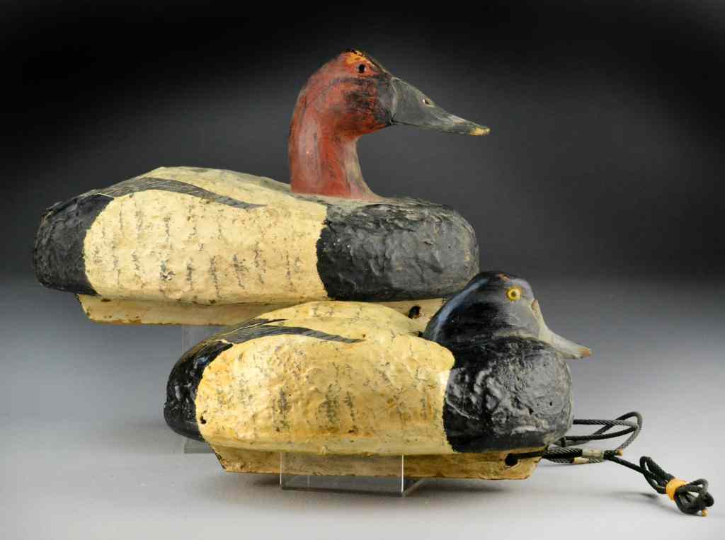 Appraisal: GCD Composition Duck DecoysBoth appear to have original polychrome paint