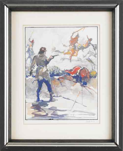 Appraisal: Stanley Massey Arthurs American - mixed media illustration of a