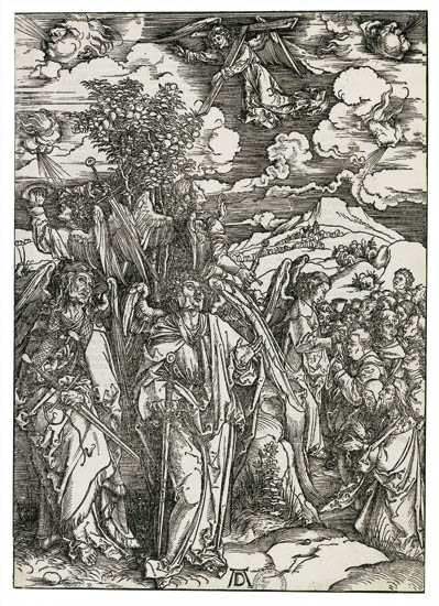 Appraisal: ALBRECHT D RER The Four Angels Holding the Winds Woodcut