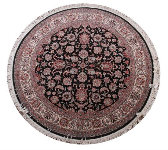 Appraisal: ROUND CHINESE RUG - App ft diameter