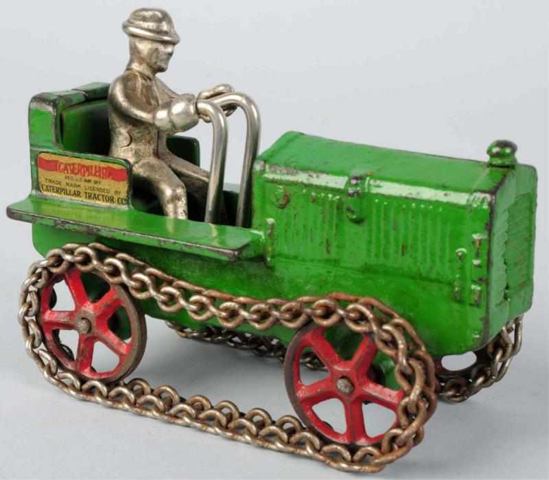 Appraisal: Scarce Cast Iron Arcade Caterpillar Tractor Toy American Marked Arcade