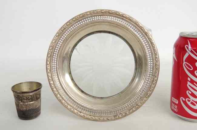 Appraisal: Sterling silver lot inluding Frank M Whiting reticulated dish with