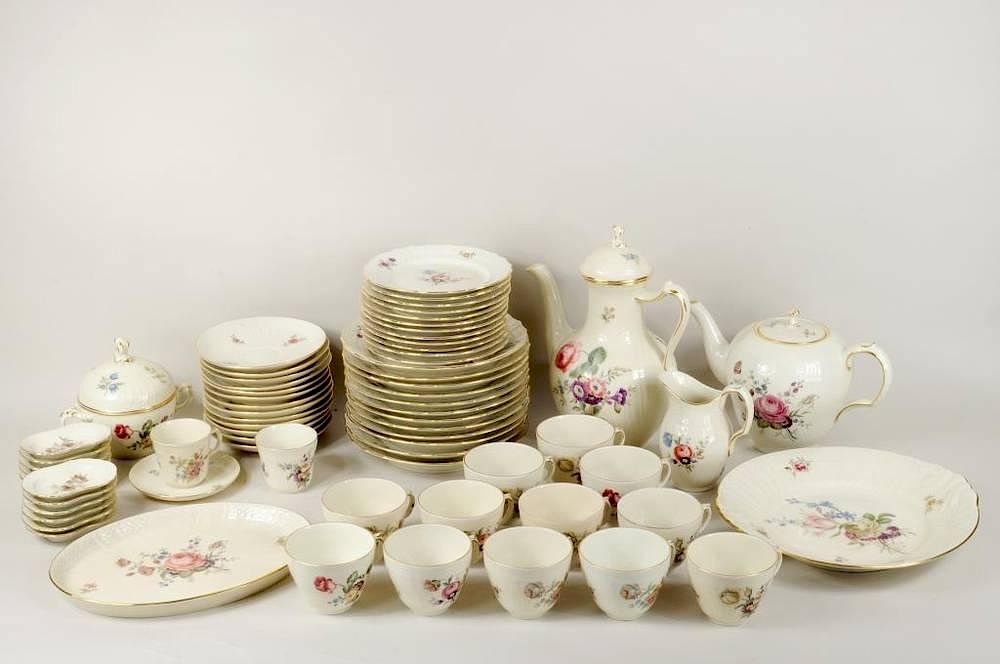 Appraisal: Royal Copenhagen Porcelain Dessert Service Royal Copenhagen porcelain partial dessert