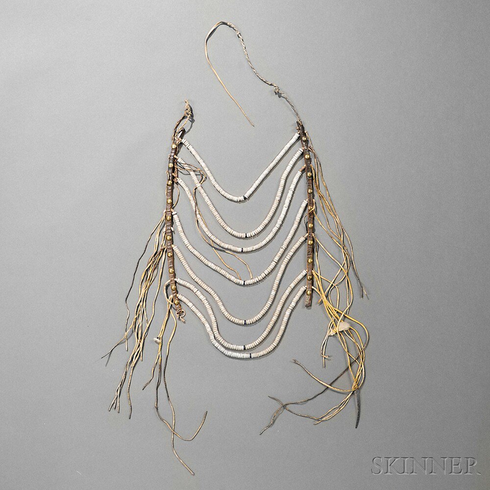 Appraisal: Crow Beaded Loop Necklace c last quarter th century with