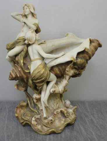 Appraisal: Royal Dux Porcelain Figural Center Piece From a Scarsdale NY