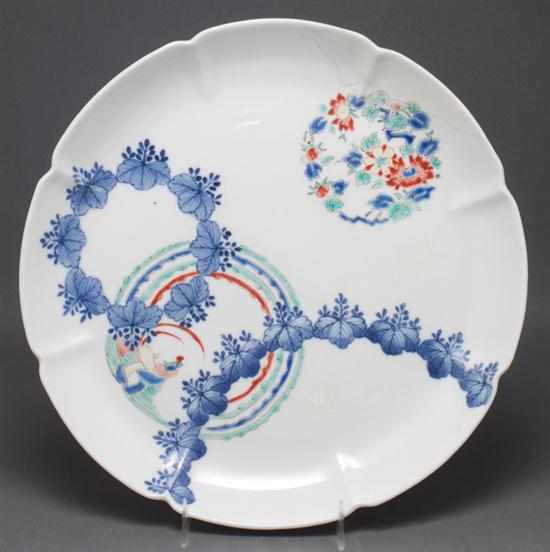 Appraisal: Japanese kakiemon porcelain dish th century in Diam Estimate -