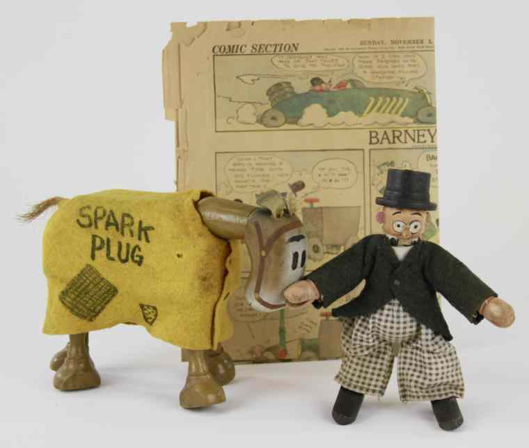 Appraisal: SCHOENHUT BARNEY GOOGLE SPARKPLUG FIGURES Features comical pair in complete