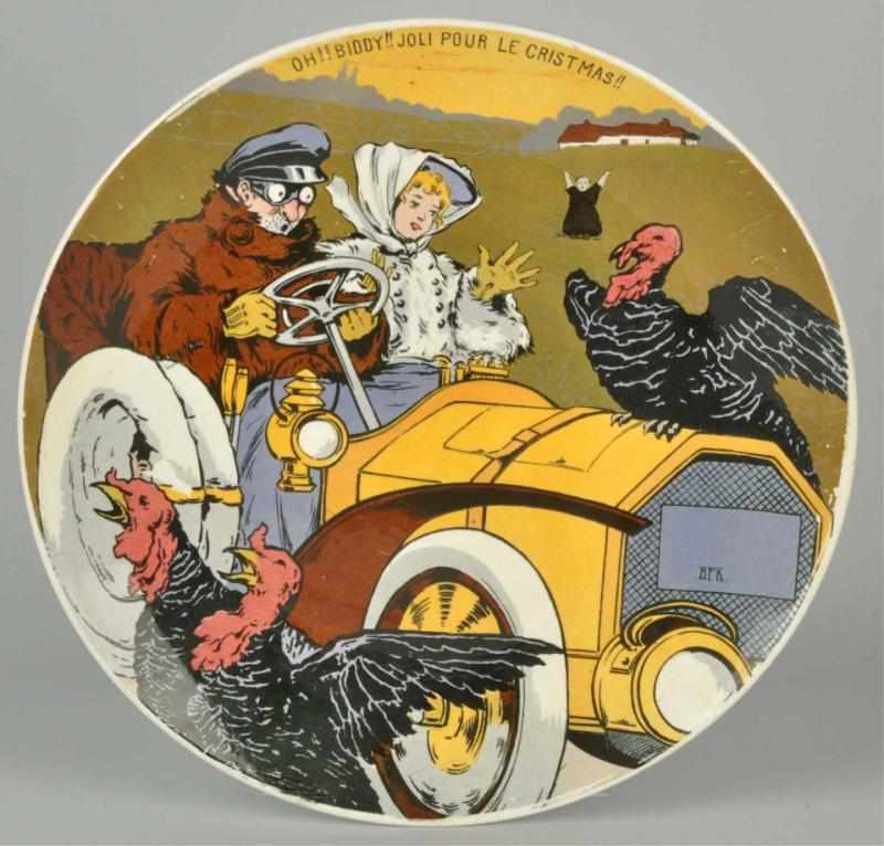 Appraisal: Automotive Oh Biddy Plate Stamped Boch-Fes La Louviere Made in