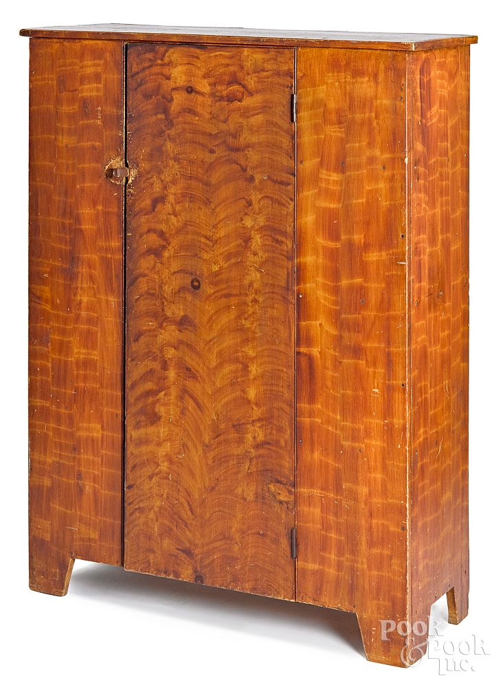 Appraisal: Ohio painted pine and poplar cupboard th c Ohio painted