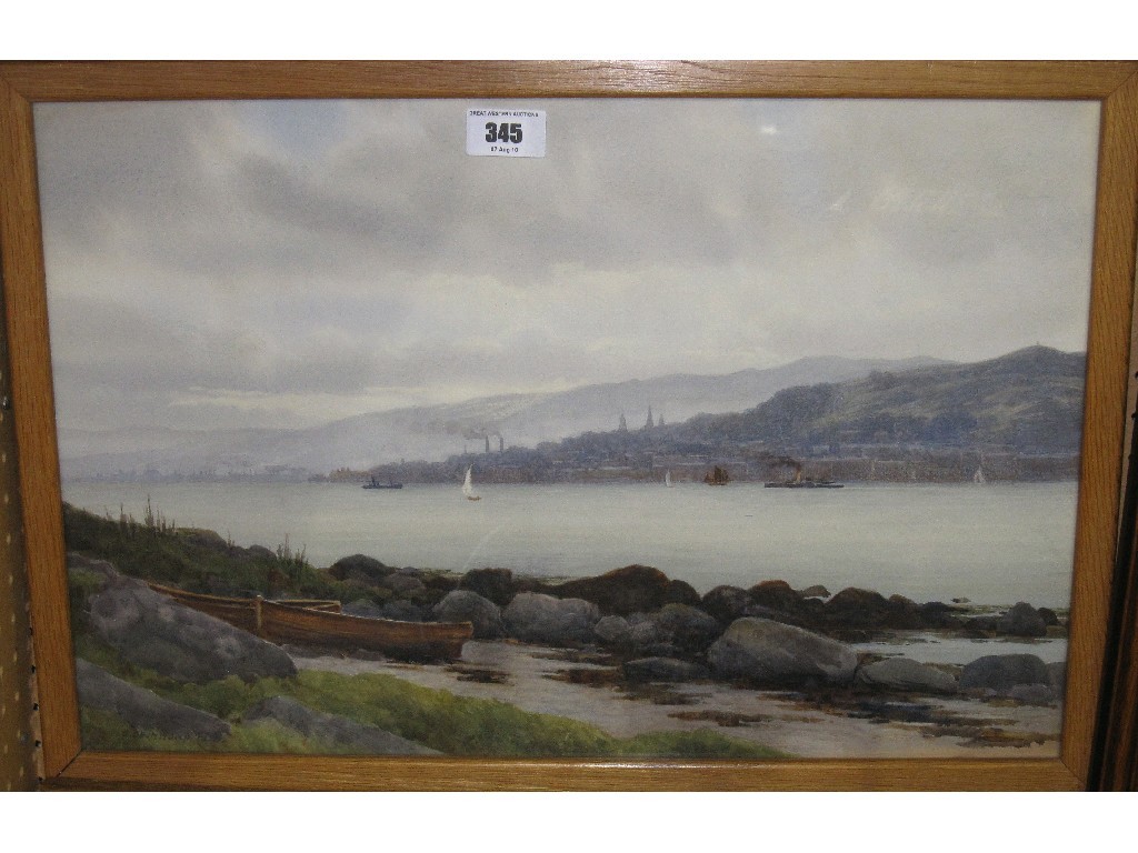 Appraisal: G DRUMMOND FISH Three watercolours 'Gourock' 'Loch Striven' and 'The