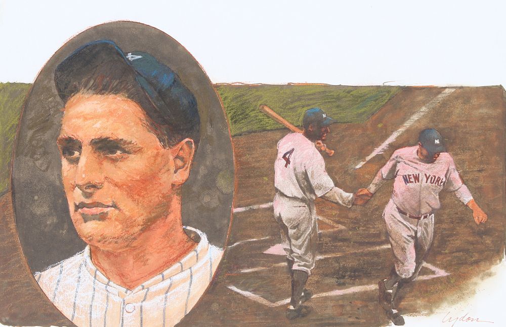 Appraisal: Tom Lydon B Lou Gehrig Original Tom Lydon American B