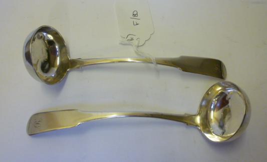 Appraisal: A PAIR OF GEORGE III SCOTTISH PROVINCIAL CREAM LADLES maker