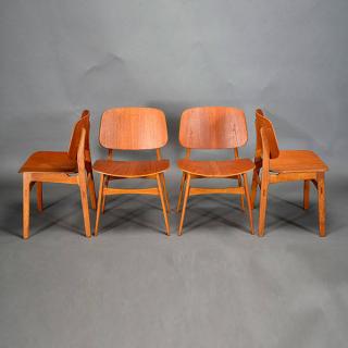 Appraisal: Set Teak Modernist Scandinavian Architects Chairs Set Of Four Teak