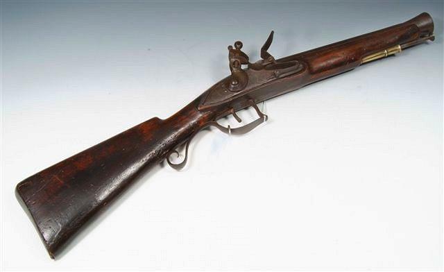 Appraisal: A GEORGE III FLINTLOCK BLUNDERBUSS stamped Tower with proof mark