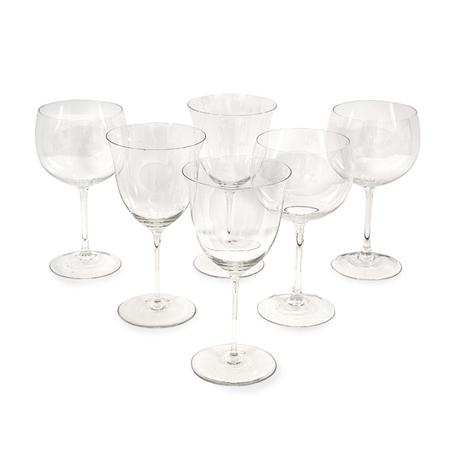 Appraisal: Set of Eleven Glass Water Goblets Together with a Set