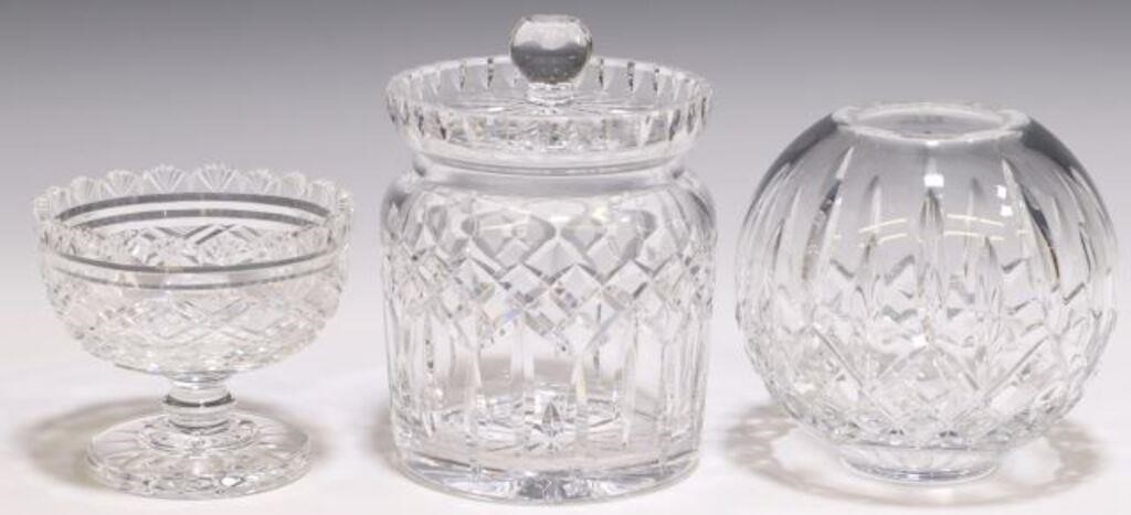 Appraisal: lot of Waterford cut crystal tableware including Lismore biscuit barrel