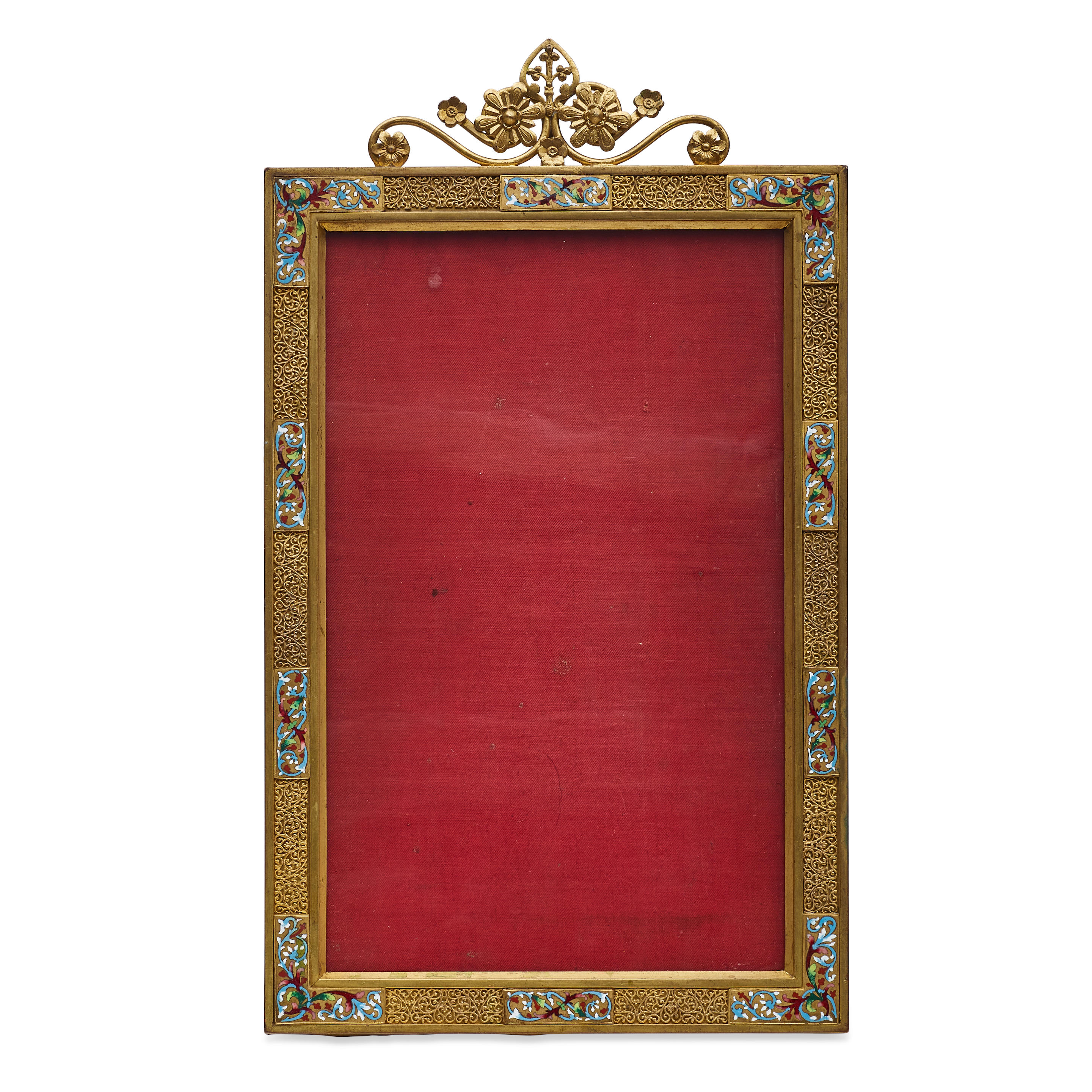 Appraisal: A CHAMPLEV ENAMEL AND GILT METAL FRAME TH CENTURY th