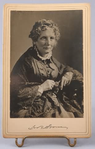 Appraisal: Cabinet card of Harriet Beecher Stowe - Noted American abolitionist