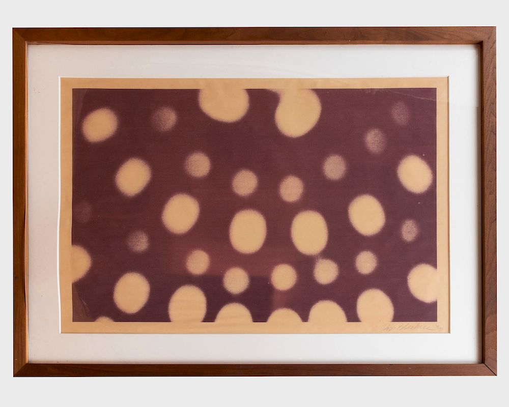 Appraisal: Ross Bleckner b Untitled Blueprint on thin paper c signed