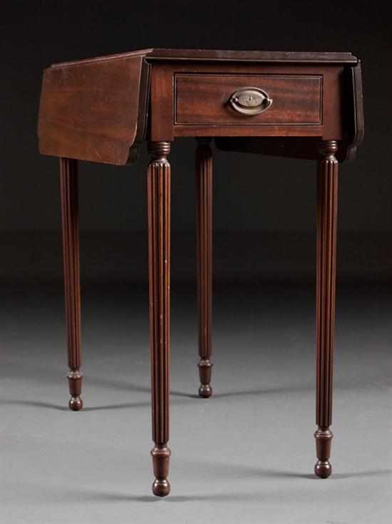 Appraisal: Biggs Federal style mahogany pembroke table th century in H