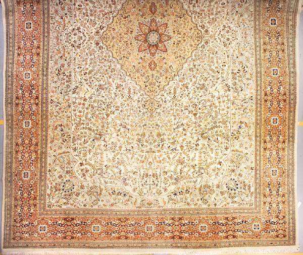 Appraisal: A Taba Tabriz carpet size approximately ft in x ft