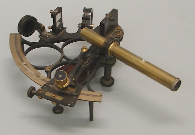 Appraisal: Brass and blued steel sexton by Caminada of Rotterdam Sextant