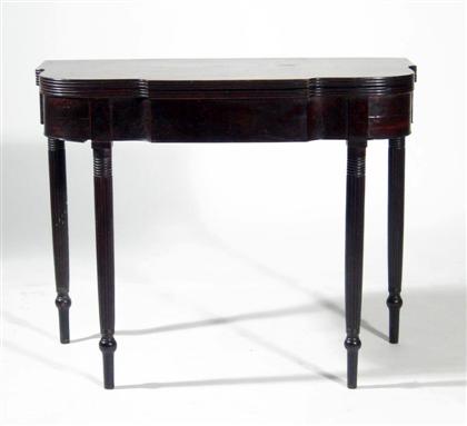 Appraisal: Classical mahogany card table philadelphia circa H in W in